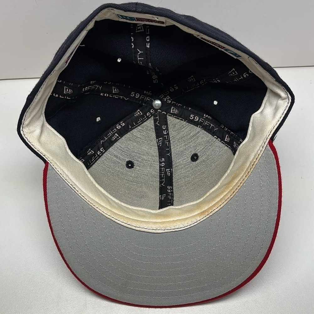 Atlanta Braves‎ New Era 59Fifty MLB Cap Hat Fitted Size 7 1/2 Red & Blue - Picture 7 of 8